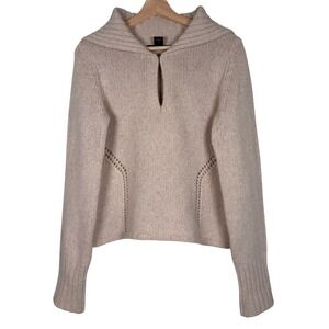 EXPRESS Women's Beige Merino Wool Angora Rabbit Hair Sweater Size L‎